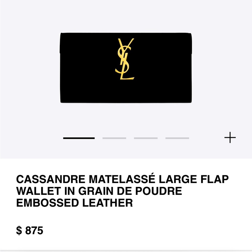 Saint Laurent Cassandre Matleasse Large Flap Wallet